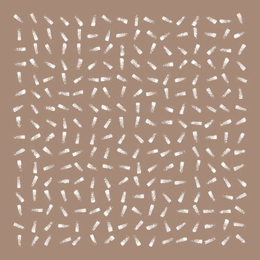 Abstract with brown background and white patterns