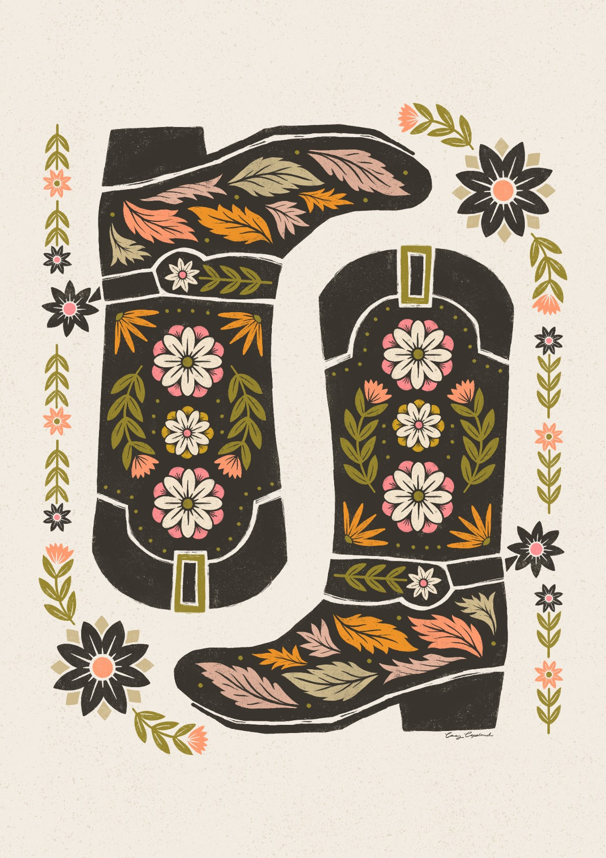 Cowgirl Boots & Flowers