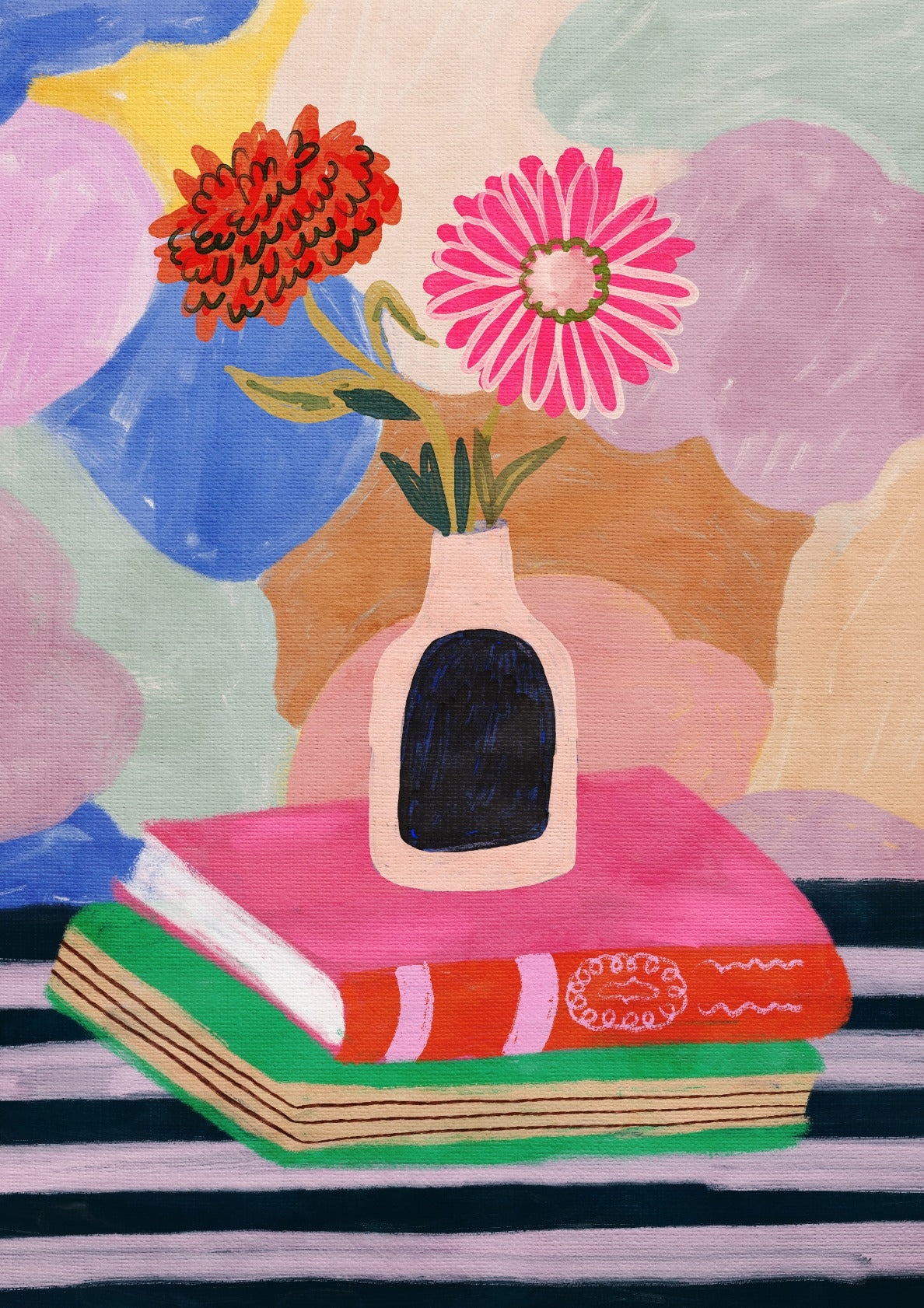 Book and A Vase