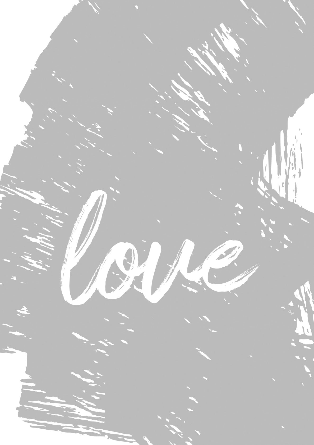 Grey Minimalist Love