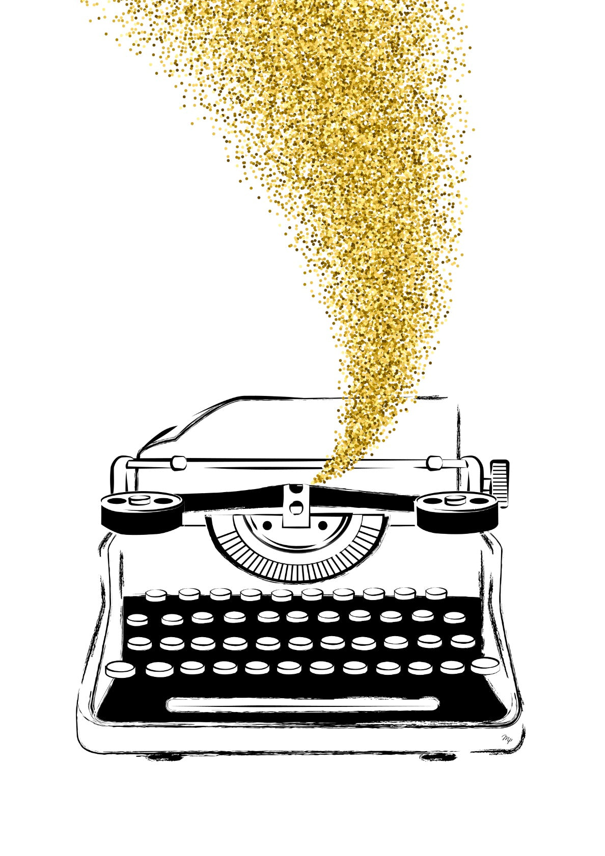 Glitter Typewriter Set