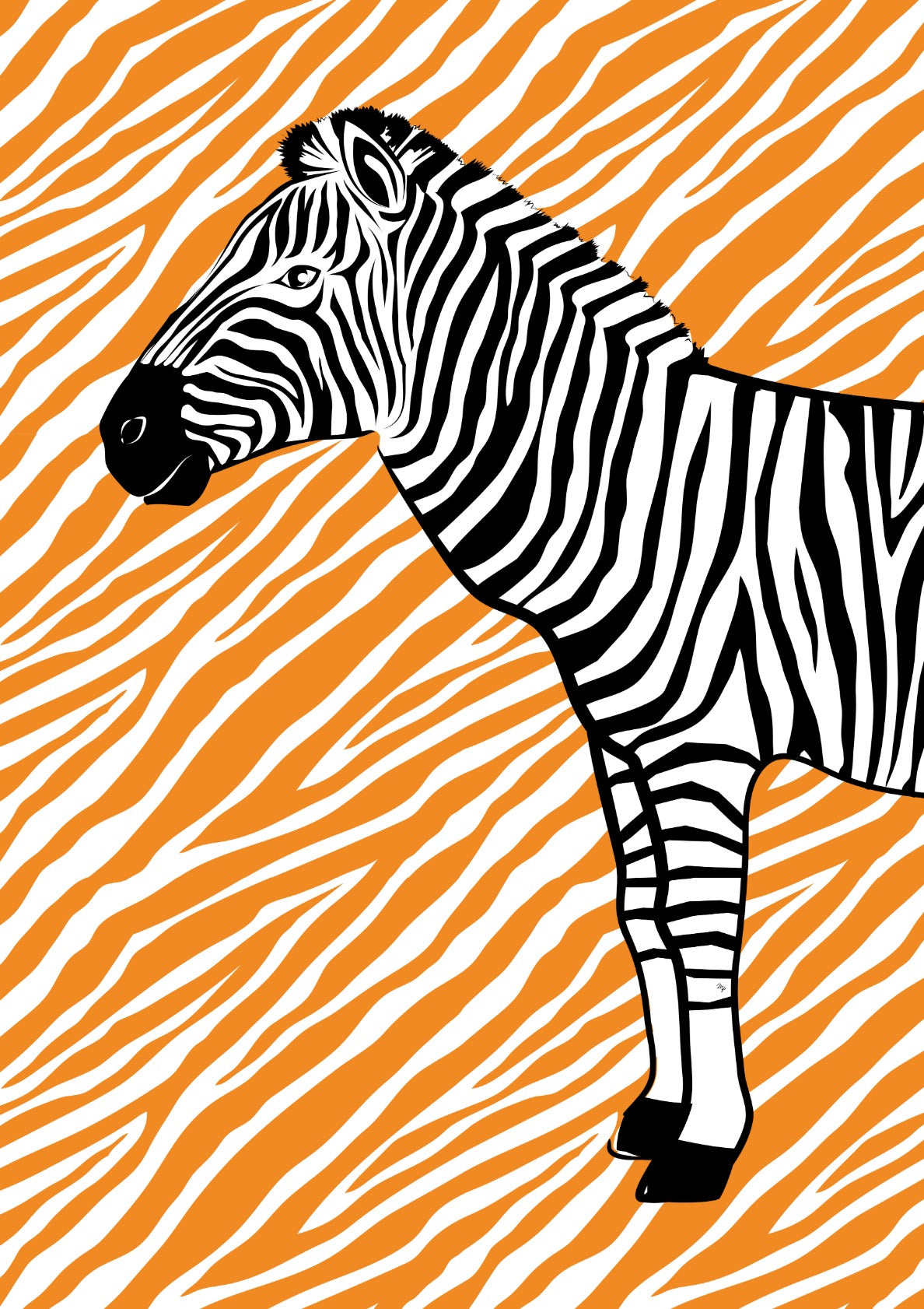 Orange Zebra Pattern