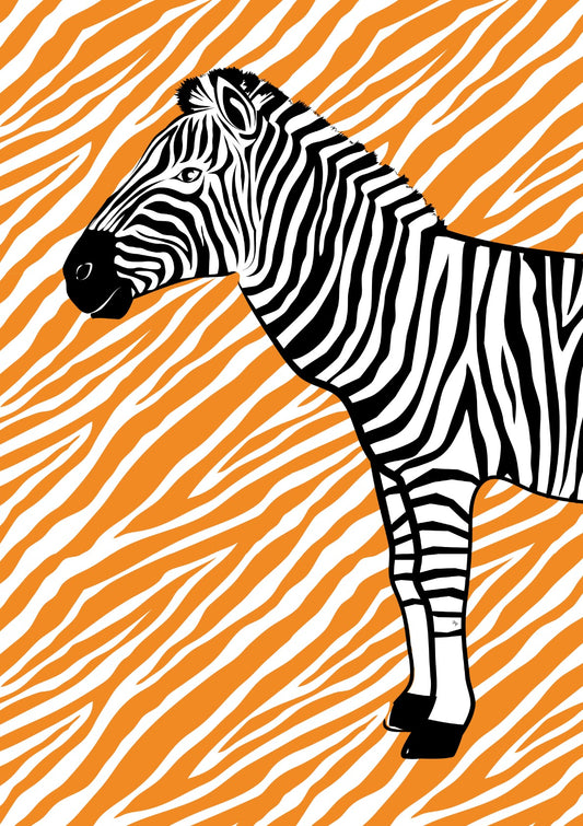 Orange Zebra Pattern