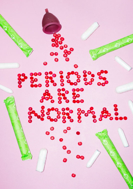 Playful &quot;periods are normal&quot; print 