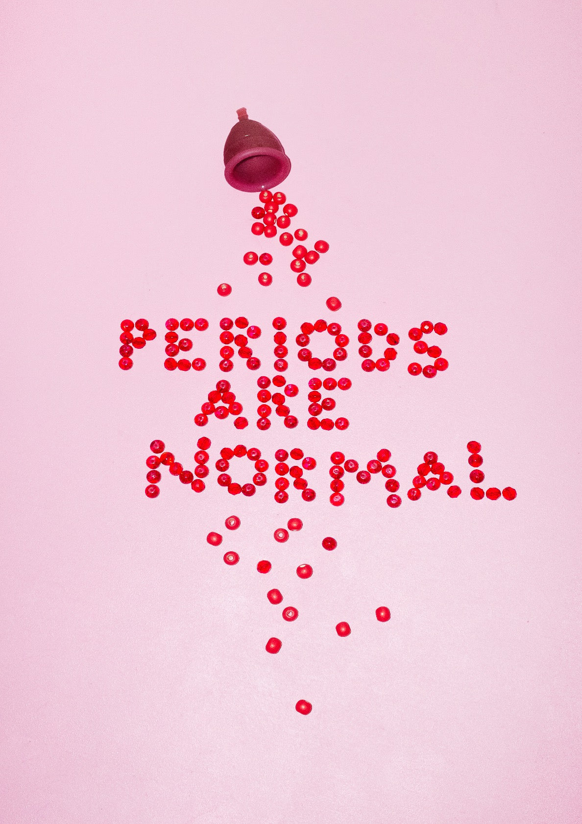 Playful &quot;periods are normal&quot; print 