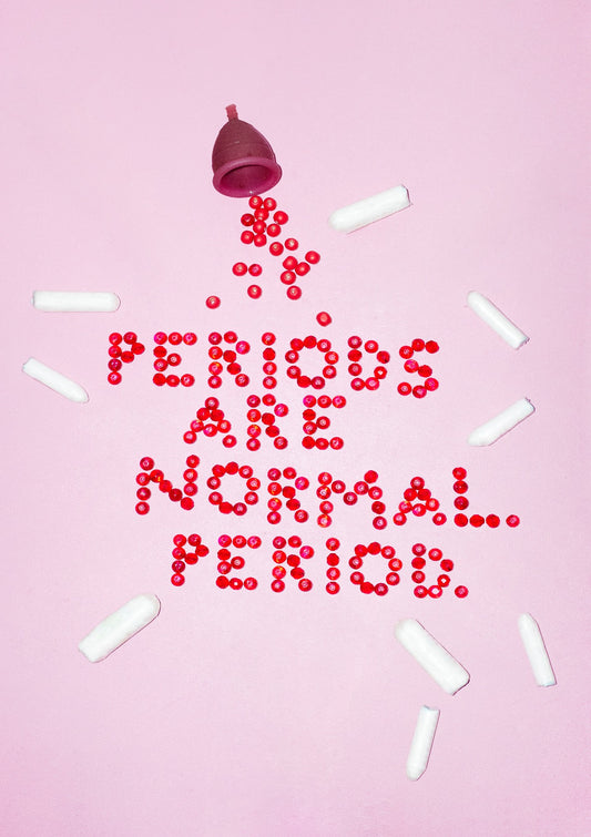 Playful &quot;periods are normal&quot; print 