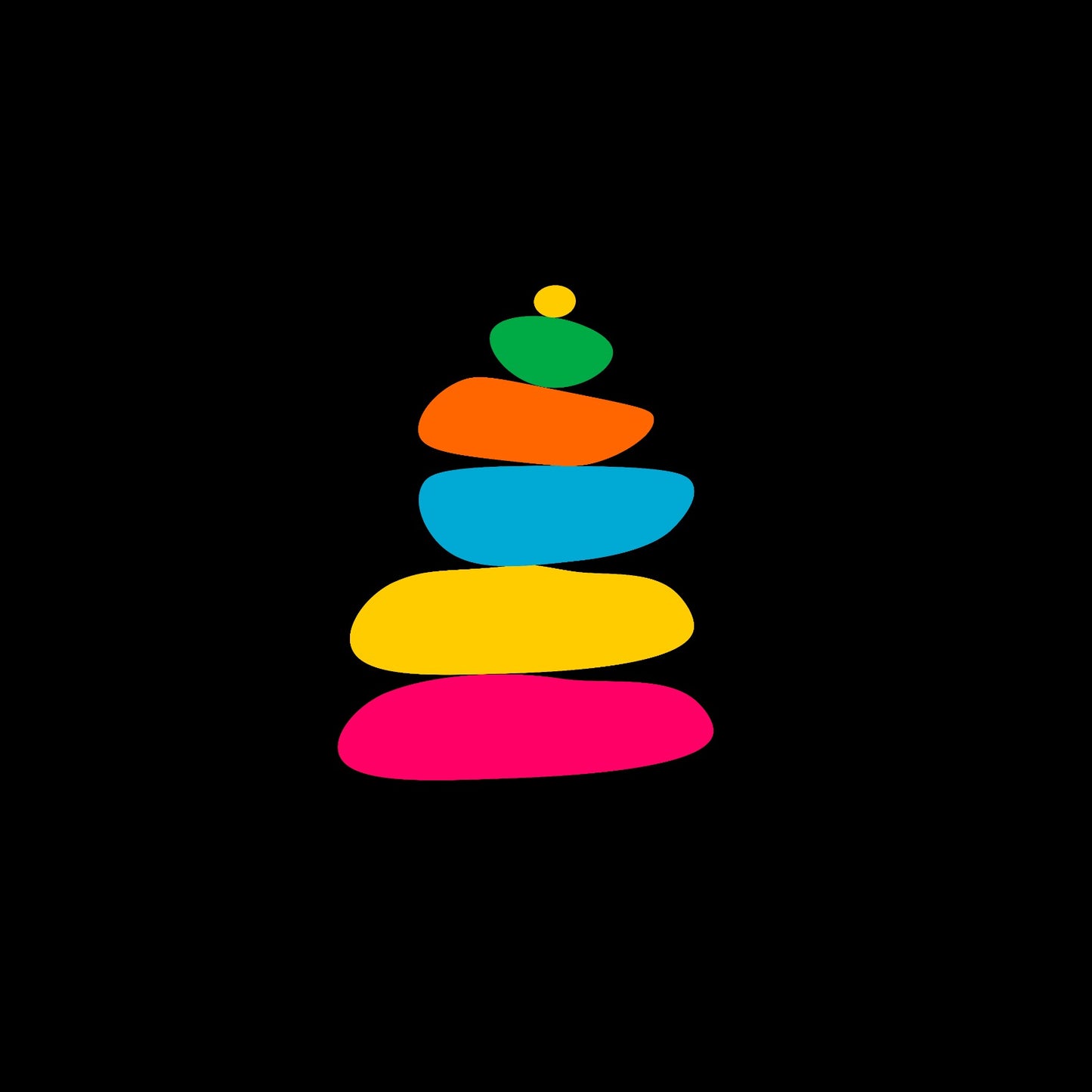 Colorful yoga balance stones 