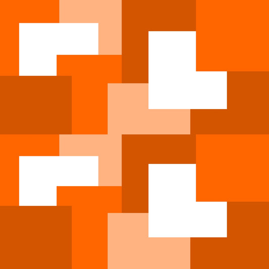 Orange abstract square tiles pattern 