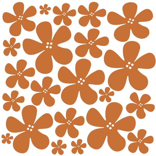 Brown floral flowers pattern 