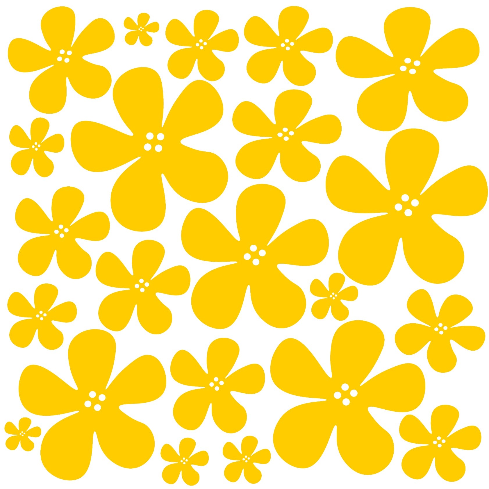 Yellow floral flowers pattern 