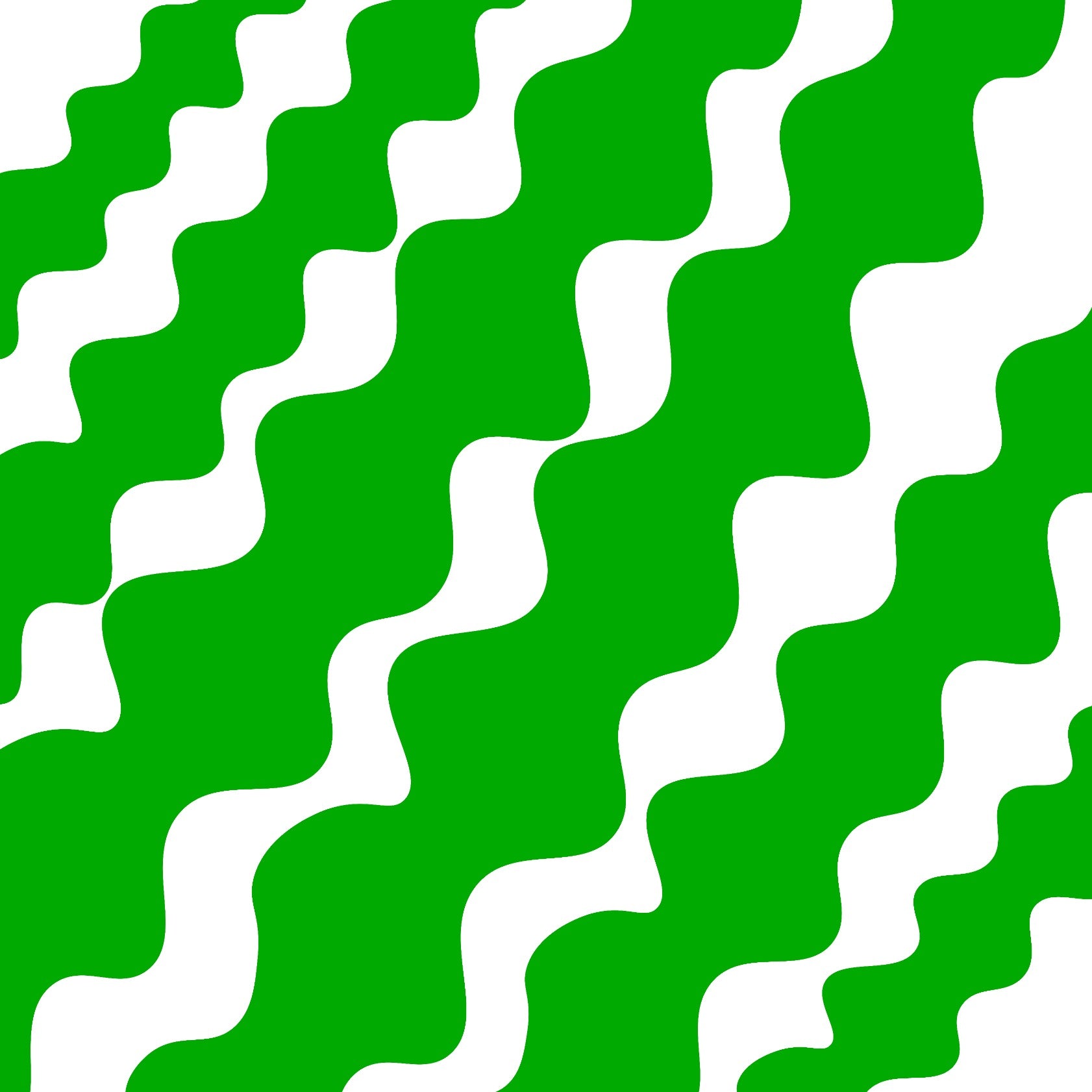 Green slanting waves 