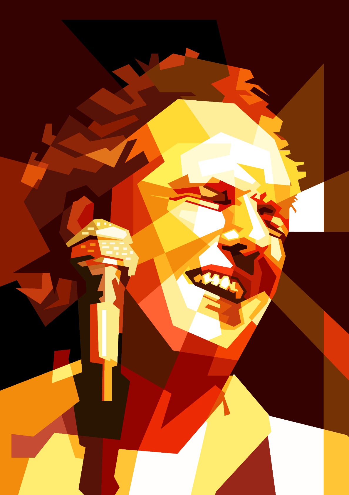 Lee Ritenour Jazz Guitarist Retro Portrait