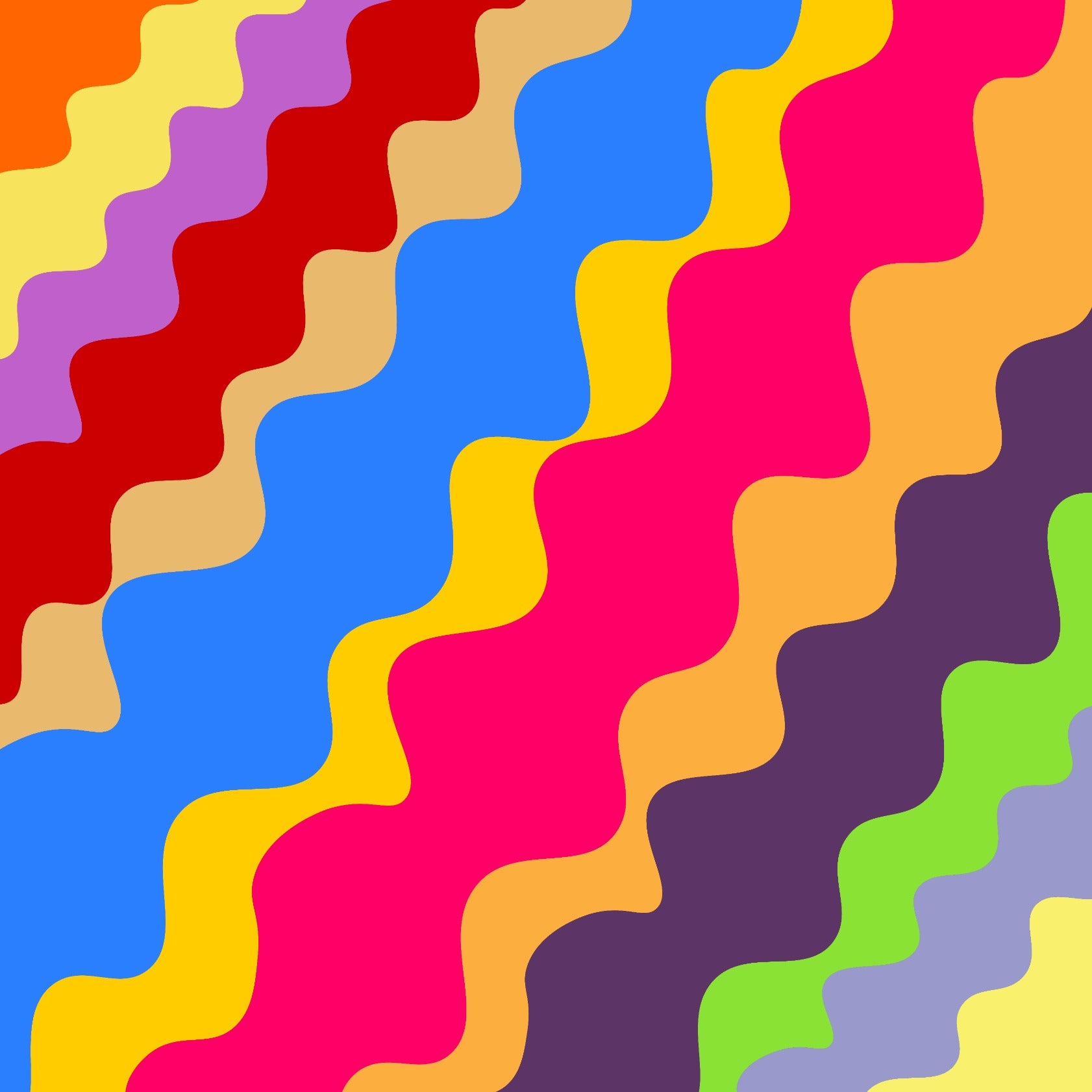 Abstract retro slanting waves 