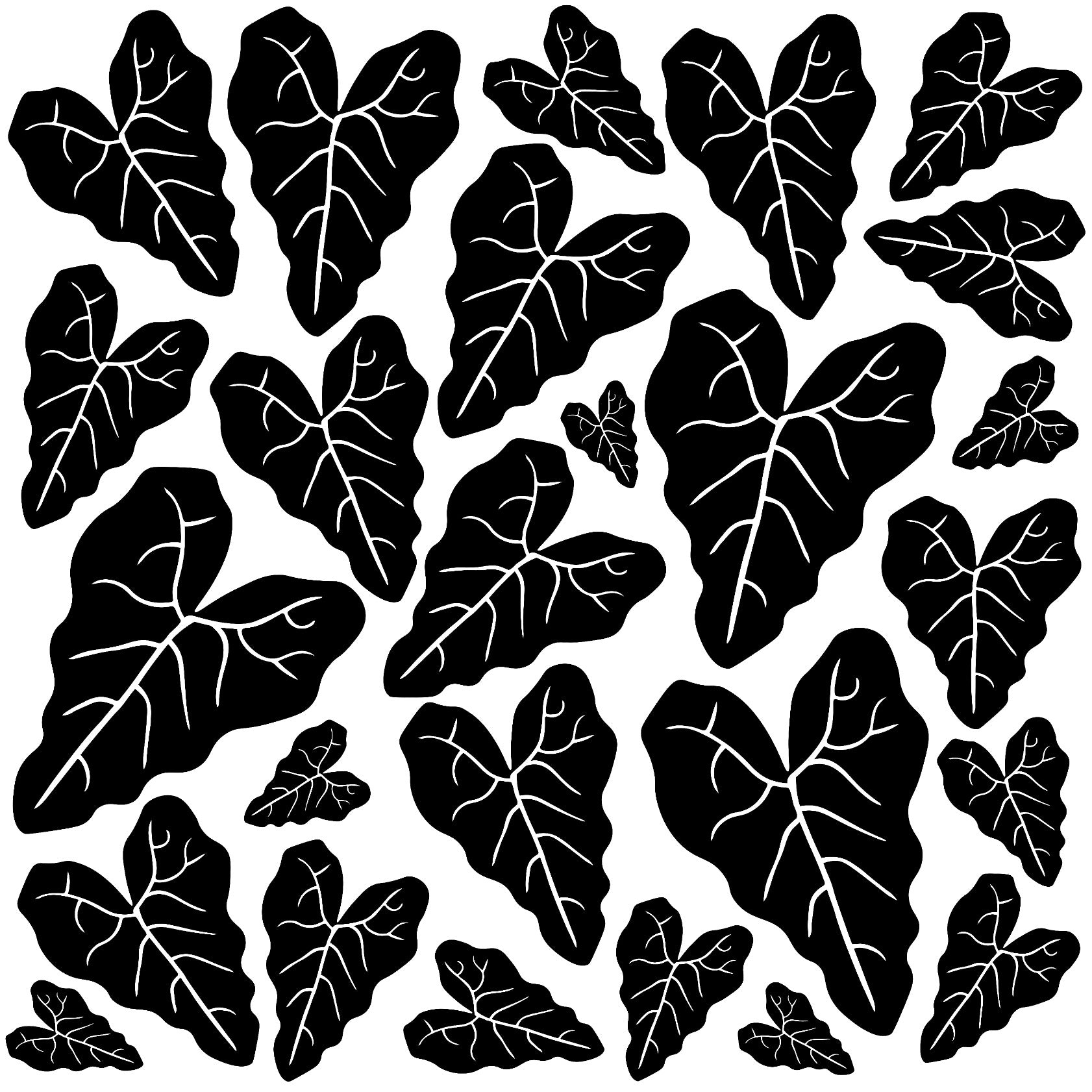 Black leaves pattern 
