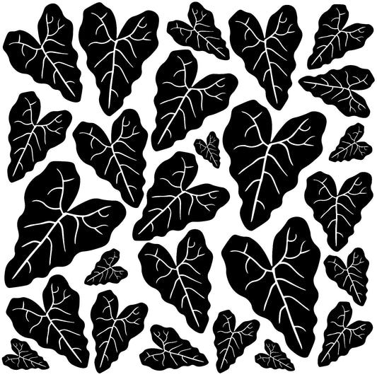 Black leaves pattern 