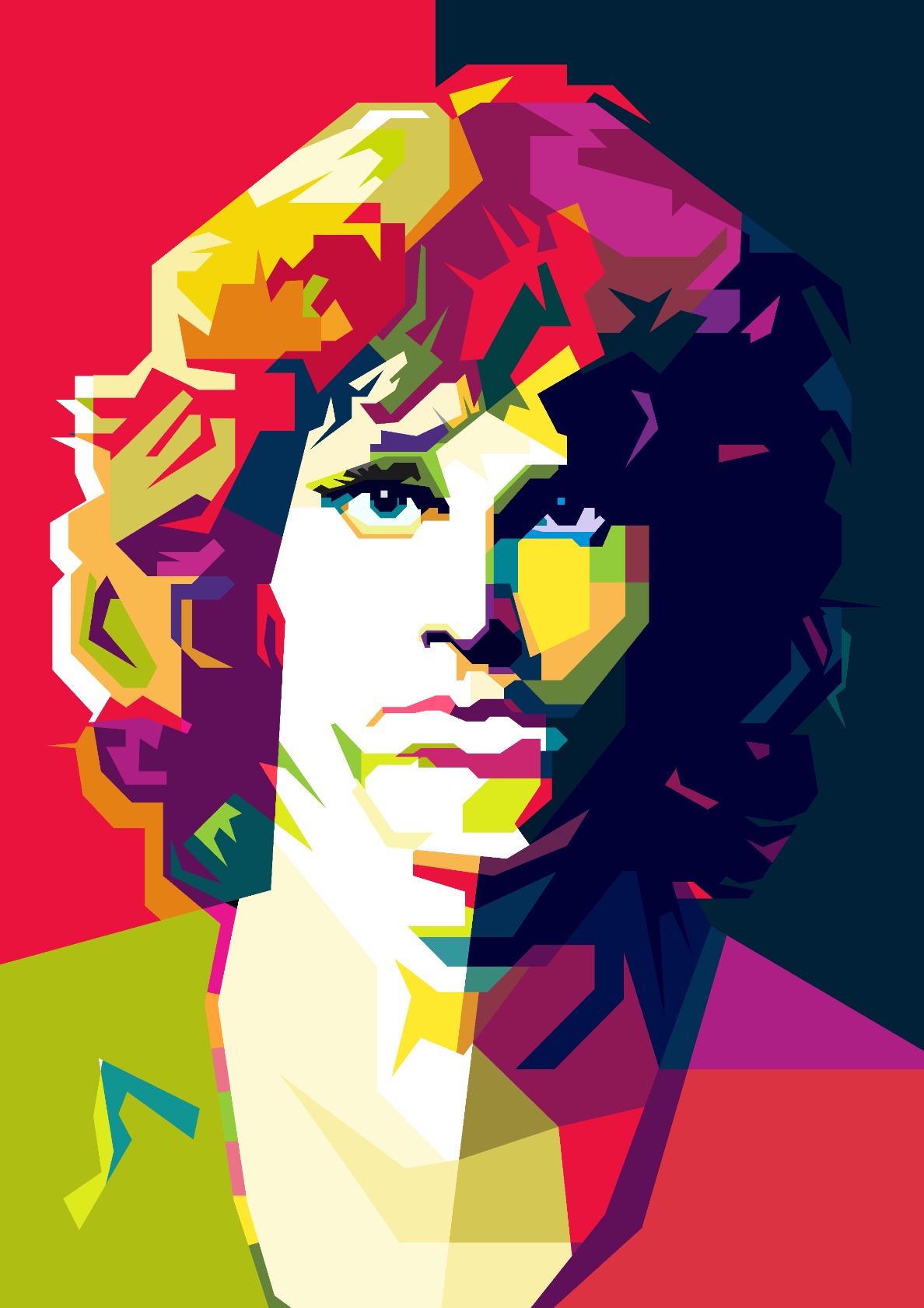 Jim Morrison Legendary Rock Pop Art WPAP