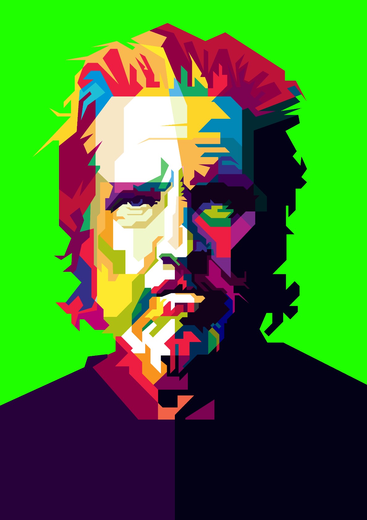 Jeff Bridges Hollywood Actor Pop Art WPAP