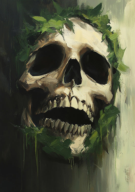 Skull With Leaves