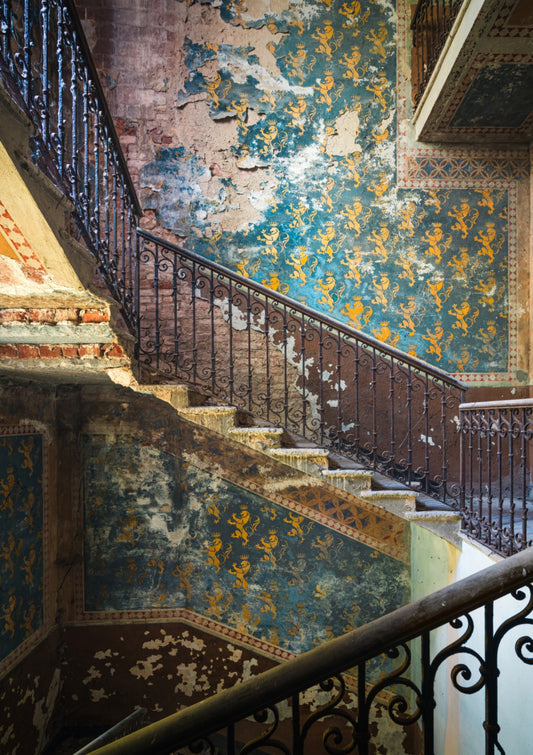 Stairs in Abandoned Farmhouse