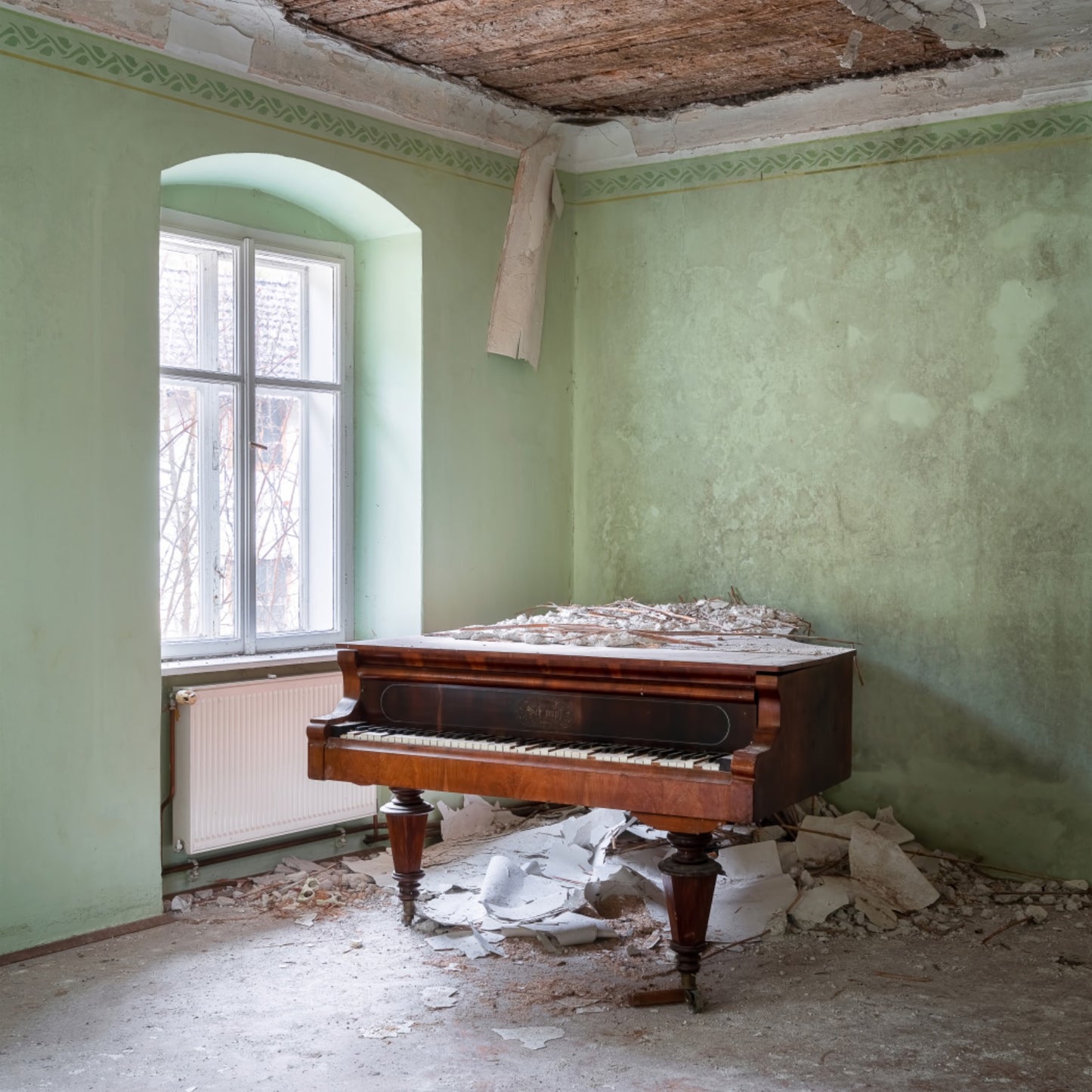 Abandoned Piano in the Corner