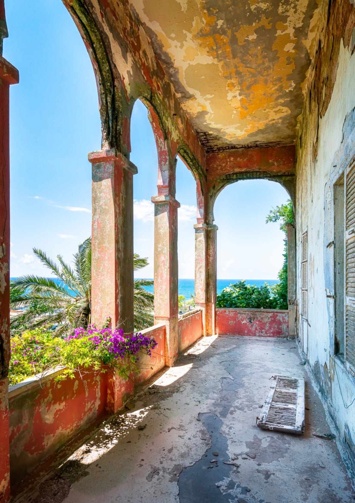 Abandoned Balcony with Sea View