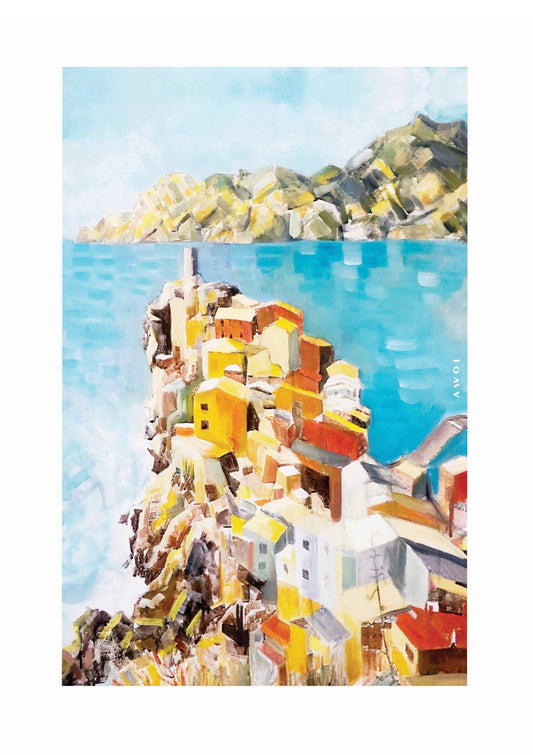 Cinque Terre, Liguria, Italy Landscape Painting