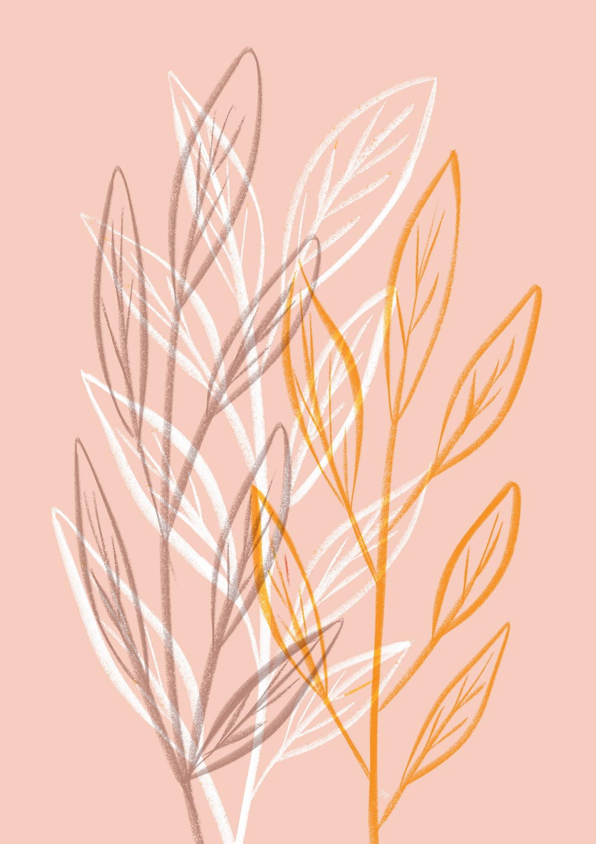 Pink minimalist plants