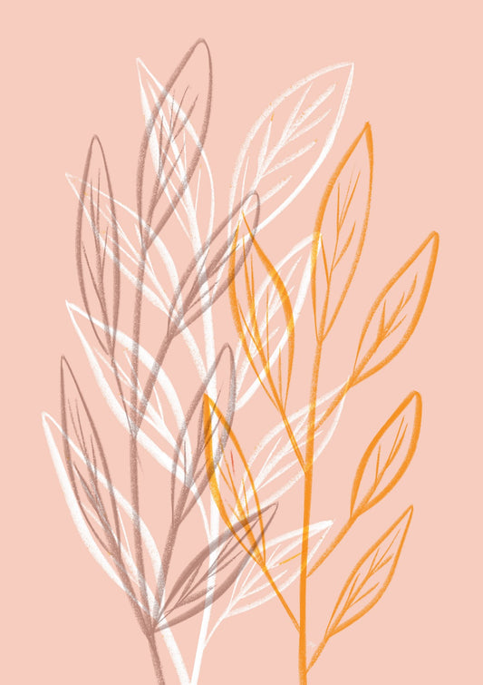 Pink minimalist plants
