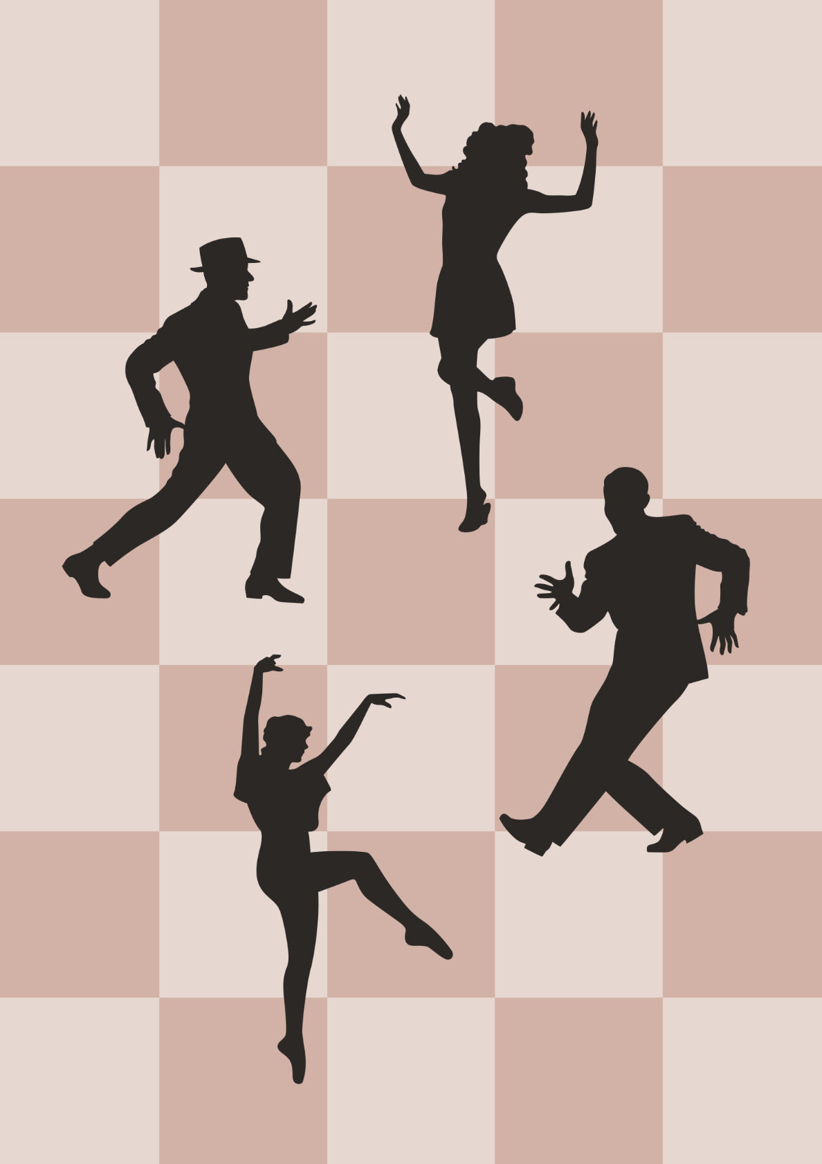Checkered Dancing Men and Women