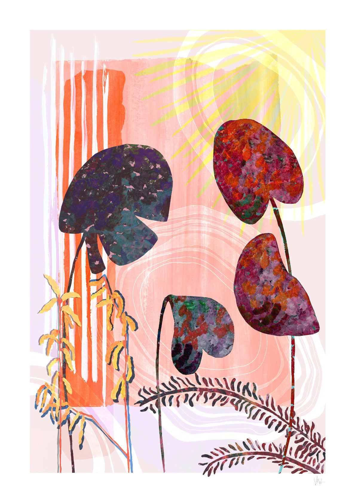 Tropical Palm Leaf Art Print