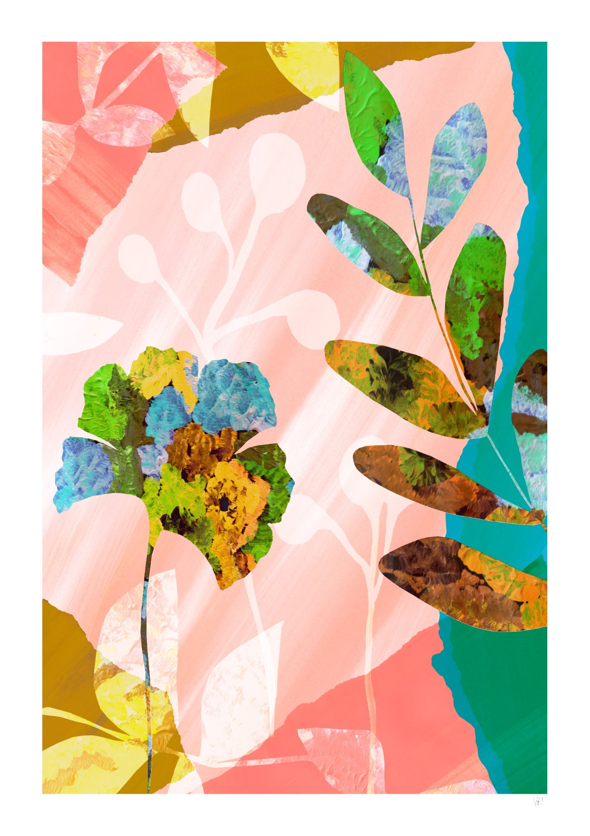 Pink Abstract Floral Art Print