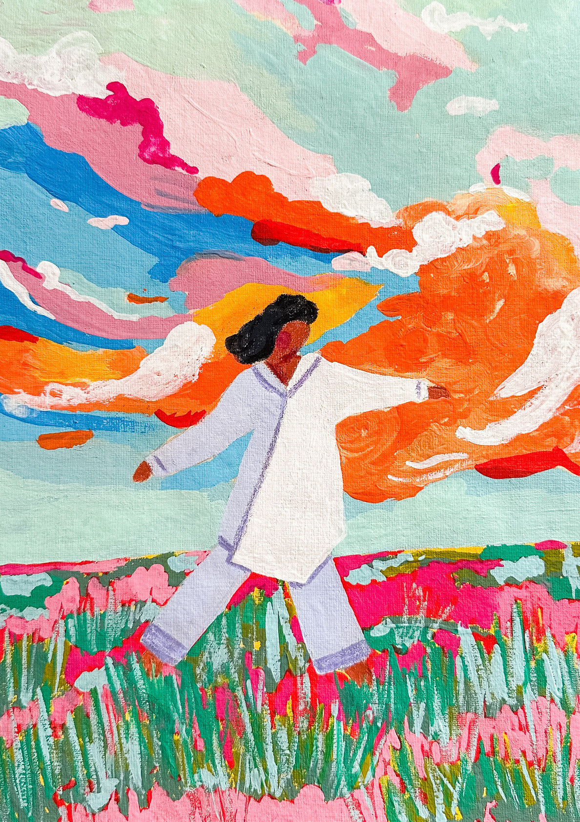 The sky is dancing and so do I