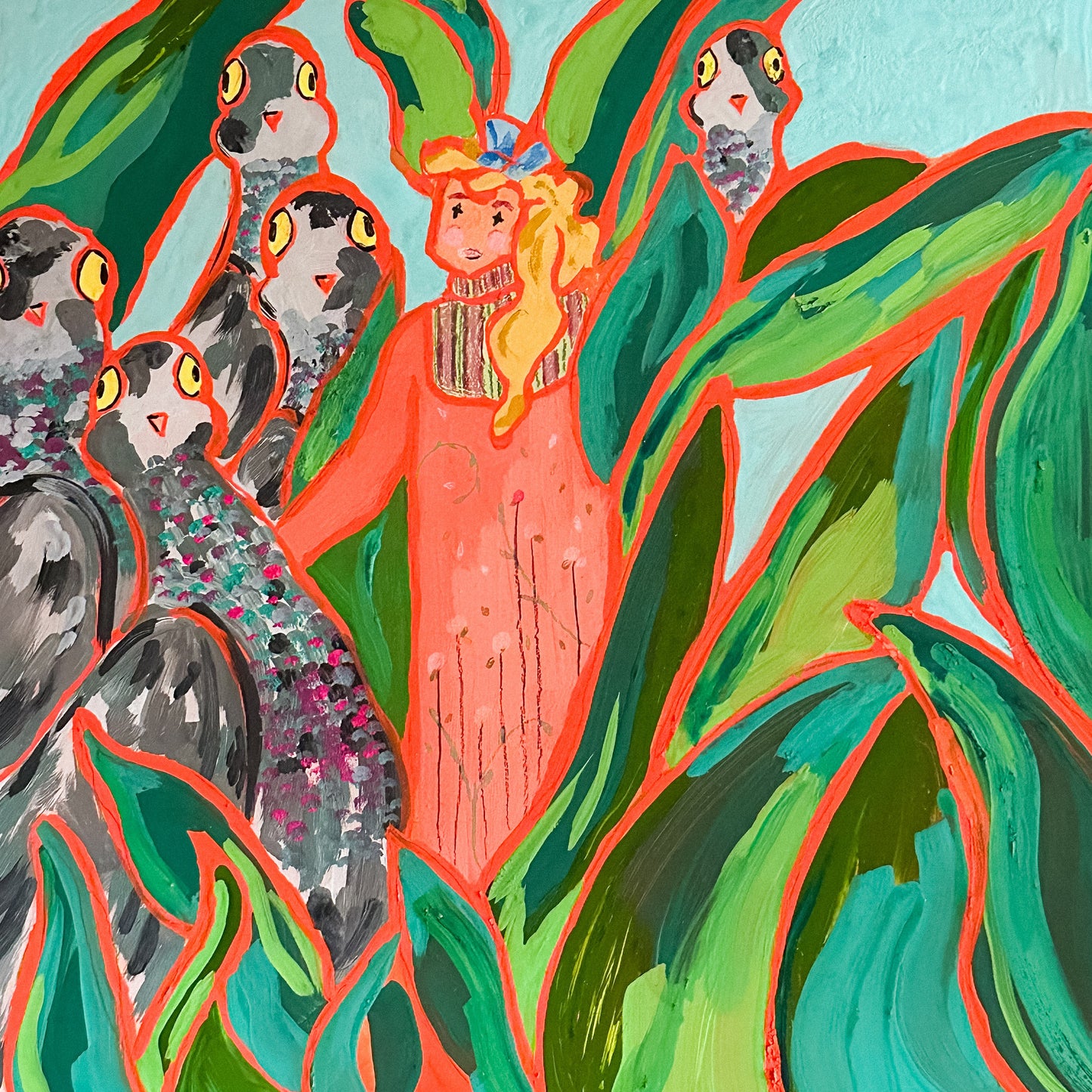 (Willingly) captured by pigeons