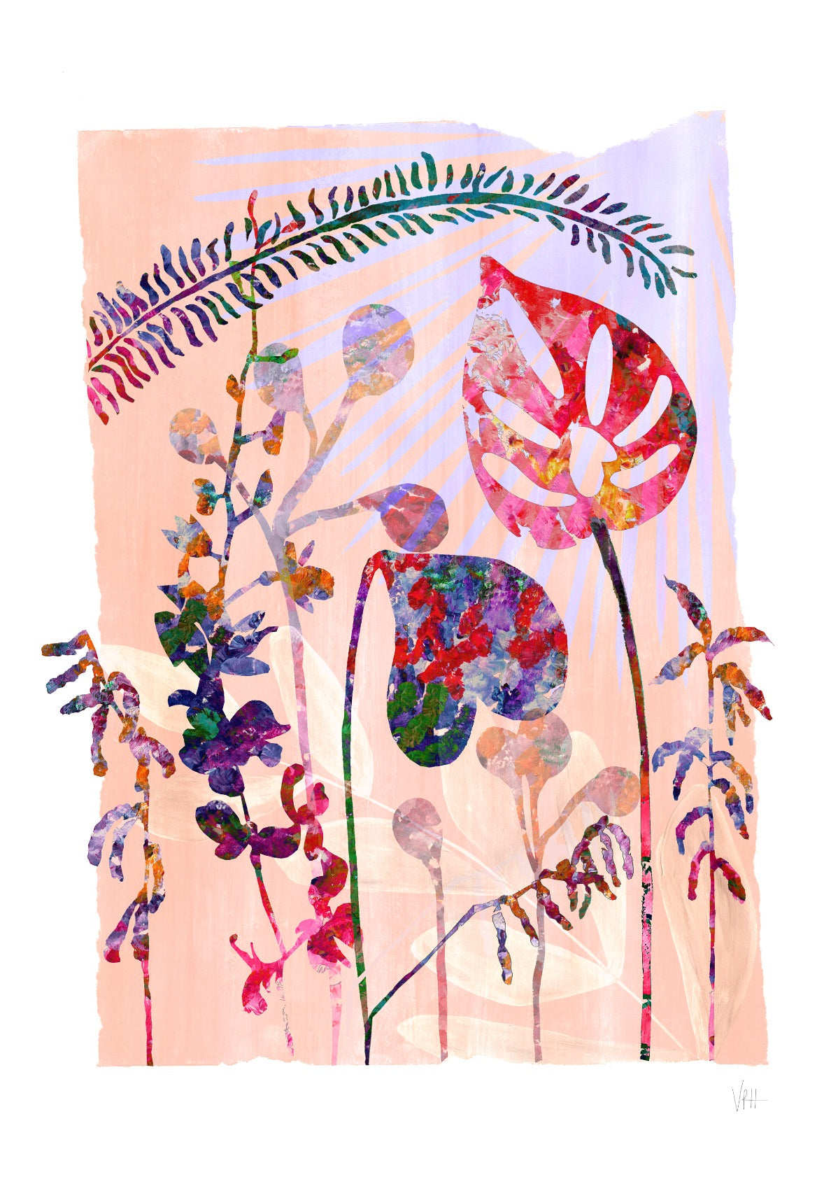 Pink Tropical Flower Art Print