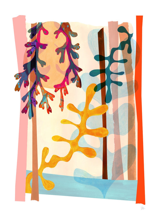 Abstract Seaweed Art Print