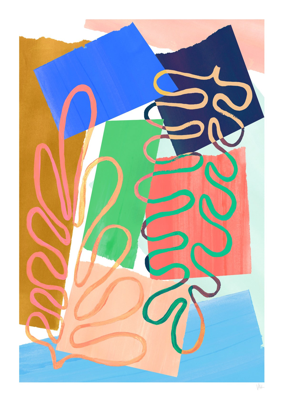 Modern Colourful Abstract Art Print