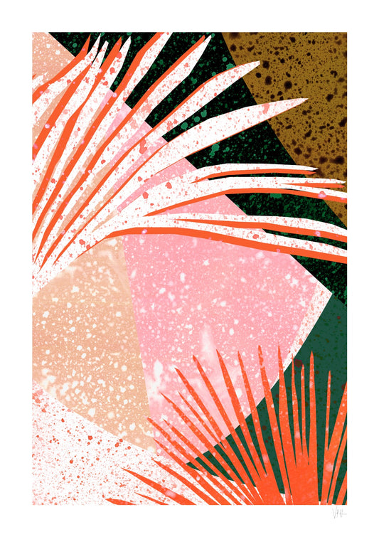 Large Leaf Abstract Art Print