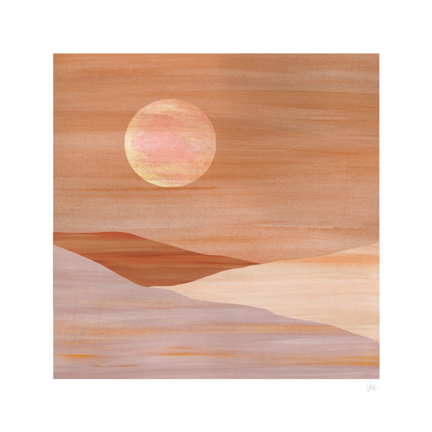 Bohemian Sun Desert Landscape Print