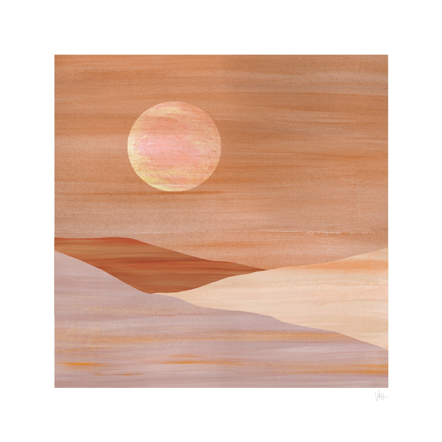 Bohemian Sun Desert Landscape Print