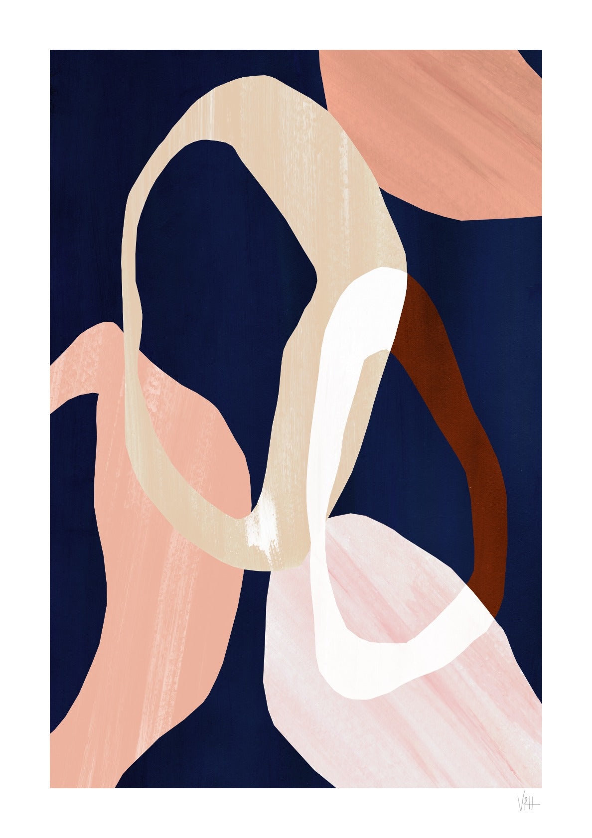 Dark Abstract Circle Art Print