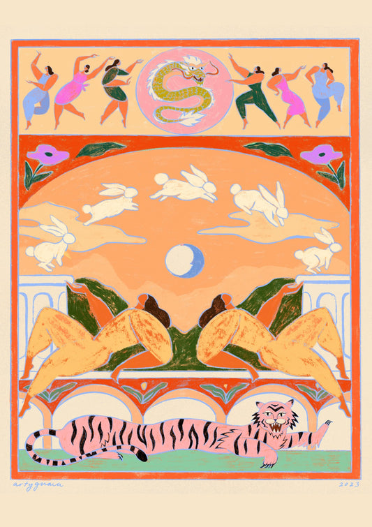 Rabbit Jumps Over The Moon