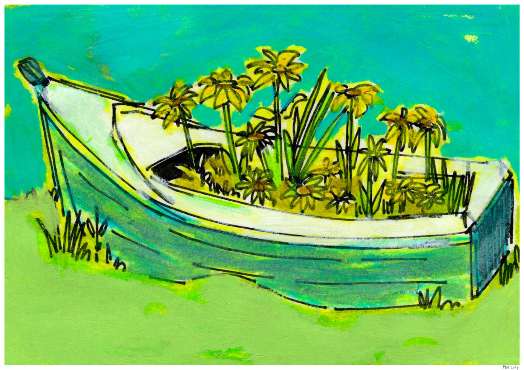 Flower boat in Victoria Park