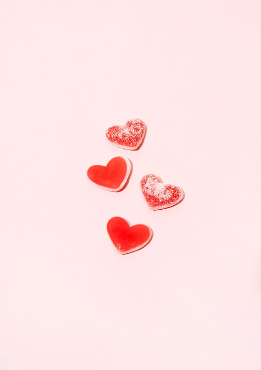 Contemporary pop art heart sugar candy print