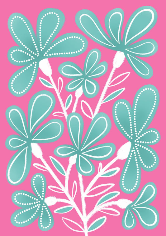 Cyan don't forget flowers