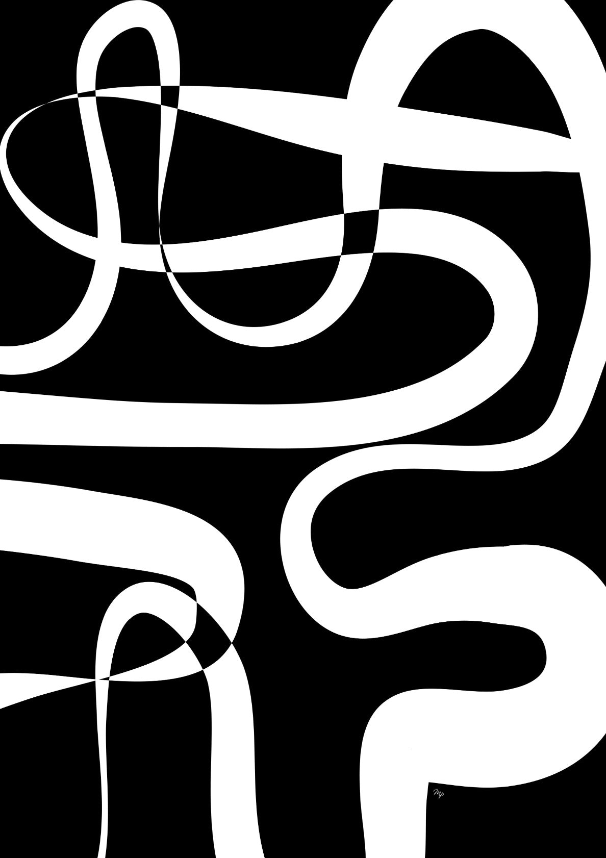 Black and white maze