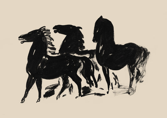Horses Study Painting