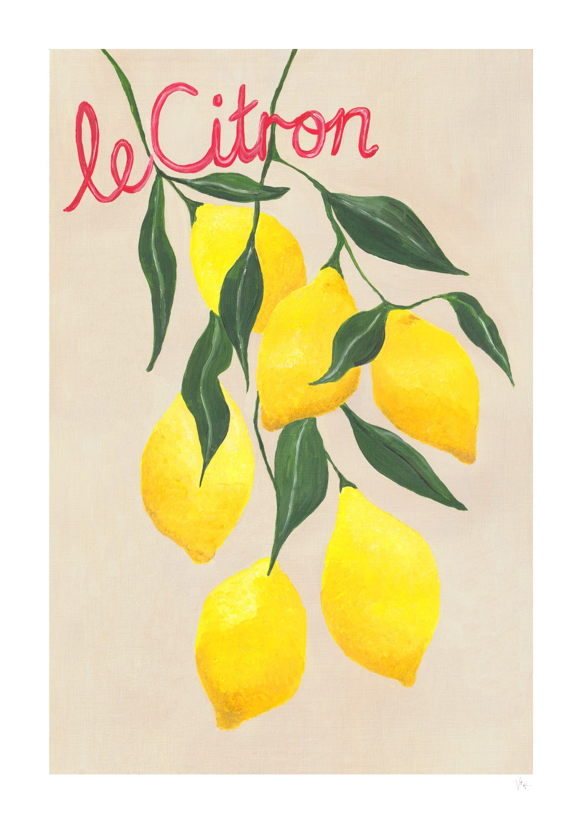 Le Citron Lemons Print