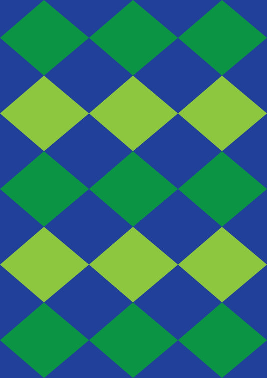 Green Lime Green Diamond Checkered Pattern