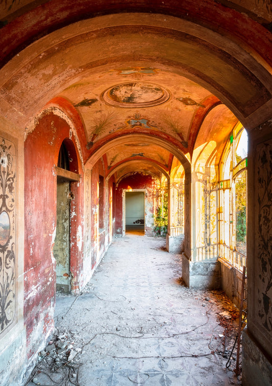Sunset in an Abandoned Hallway