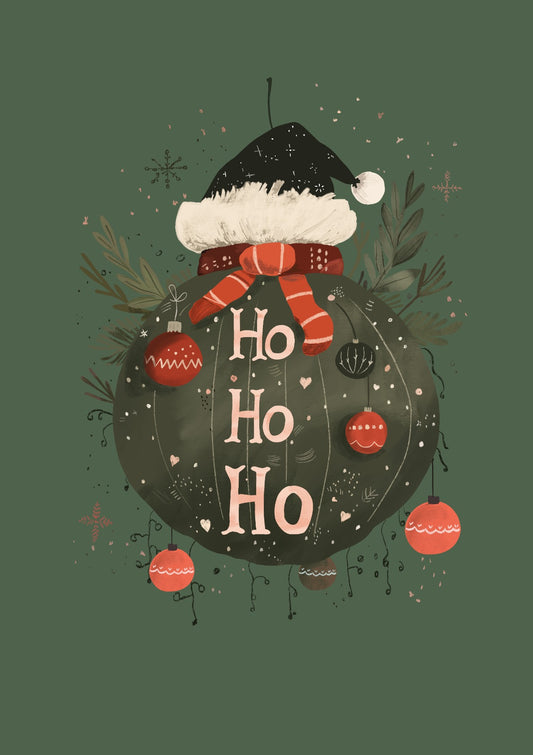 Festive Ho Ho Ho Bauble II